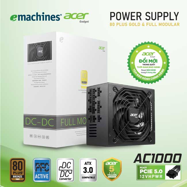 Acer 1000W 80+ Gold AC1000 PSU
